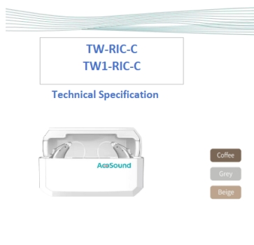 Behind the ear hearing aids  TW-RIC-C (TW1-RIC-C)